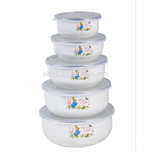 5 setscute decals enamel ice bowl